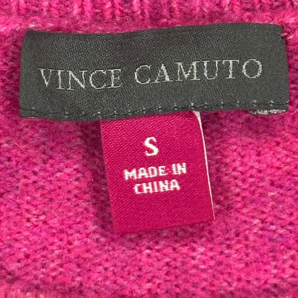 Vince Camuto Sweater Womens Small Pink Crew Neck Long Sleeve Knit - Picture 6 of 7